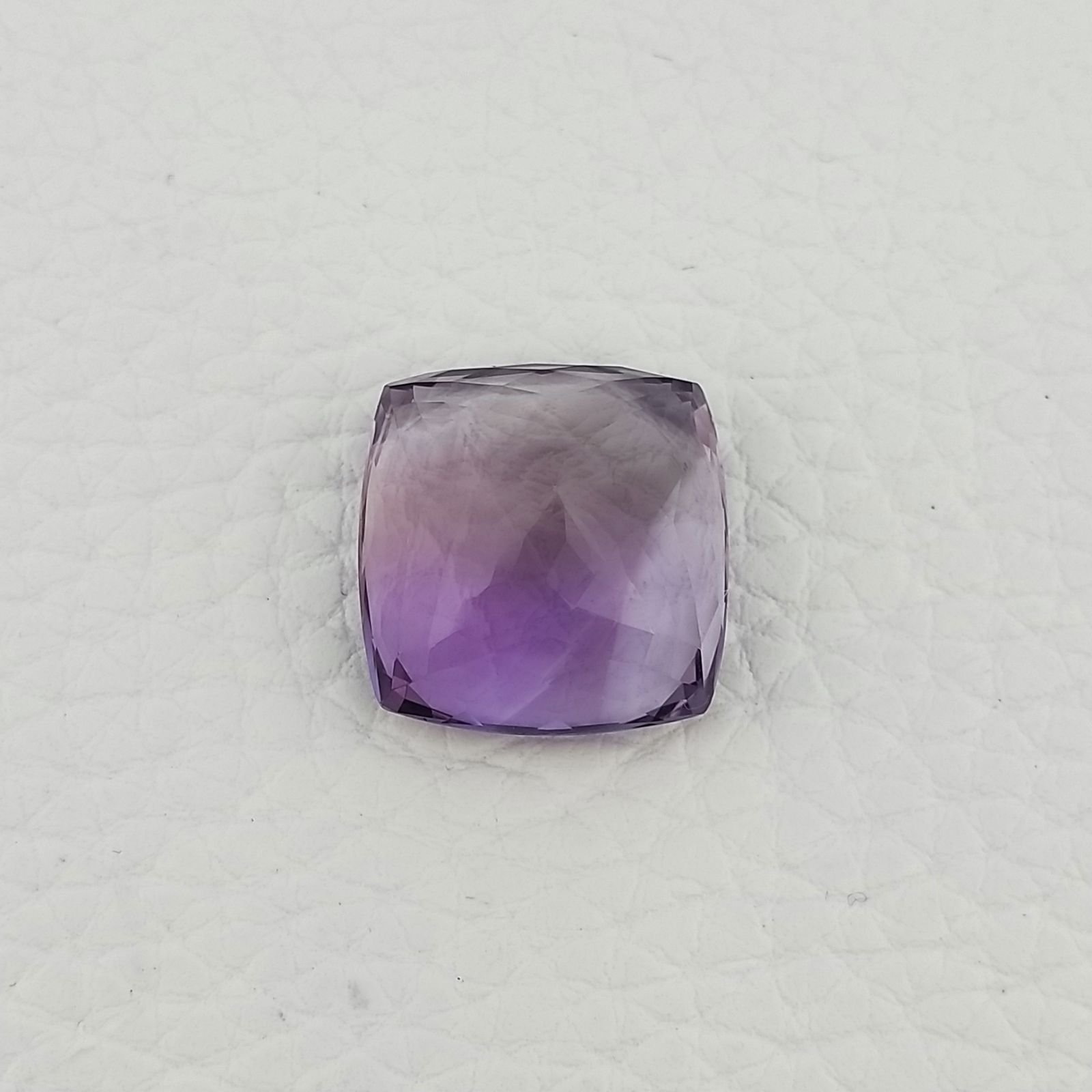 Ametista Naturale Taglio Cuscino Sfaccettata Fatto a Mano Gemma Sciolta 18X18X10mm 25,00 Carati 1pz