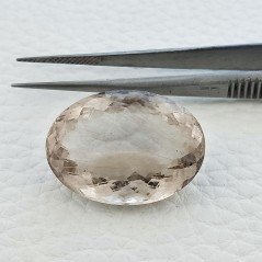 Quarzo Rutilato Dorato Naturale Taglio Ovale Sfaccettato a Mano Gemma Sciolta 18x25mm 30.25 Carati 1pz