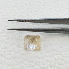 Gemma Sciolta di Quarzo Rutilato Dorato Naturale, Taglio Smeraldo Quadrato Sfaccettato a Mano, 9 mm, 4,50 ct