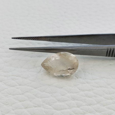 Quarzo Rutilato Dorato Naturale Taglio Goccia Sfaccettato a Mano Gemma Sciolta 9X14mm 4.70 Carati 1pz