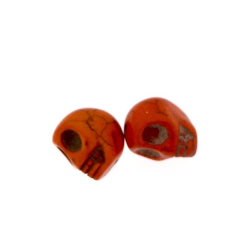 Aulite arancione forma teschio 17mm 1pz