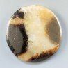 Settario Giallo Naturale Forma Tondo Piatto Cabochon Liscio Fatto a Mano 43X5mm 16,07gm 1pz