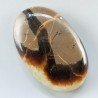 Settario Giallo Naturale Forma Ovale Piatto Cabochon Liscio Fatto a Mano 36X23X6mm 9,48gm 1pz