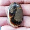 Settario Giallo Naturale Forma Ovale Piatto Cabochon Liscio Fatto a Mano 36X23X6mm 9,48gm 1pz