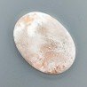 Scolecite Rosa Naturale Forma Ovale Piatto Cabochon Liscio Fatto a Mano 42X31X5mm 9,45gm 1pz