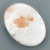 Scolecite Rosa Naturale Forma Ovale Piatto Cabochon Liscio Fatto a Mano 34X25X6mm 7,50gm 1pz