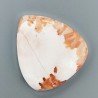 Scolecite Rosa Naturale Forma Goccia Piatto Cabochon Liscio Fatto a Mano 45X40mm 16,02gm 1pz