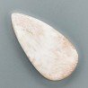Scolecite Rosa Naturale Forma Goccia Piatto Cabochon Liscio Fatto a Mano 41X21X6mm 6,95gm 1pz