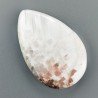 Scolecite Rosa Naturale Forma Goccia Piatto Cabochon Liscio Fatto a Mano 39X25X6mm 9,00gm 1pz