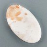 Scolecite Rosa Naturale Forma Ovale Piatto Cabochon Liscio Fatto a Mano 37X22X6mm 6,80gm 1pz