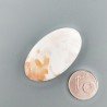 Scolecite Rosa Naturale Forma Ovale Piatto Cabochon Liscio Fatto a Mano 37X22X6mm 6,80gm 1pz