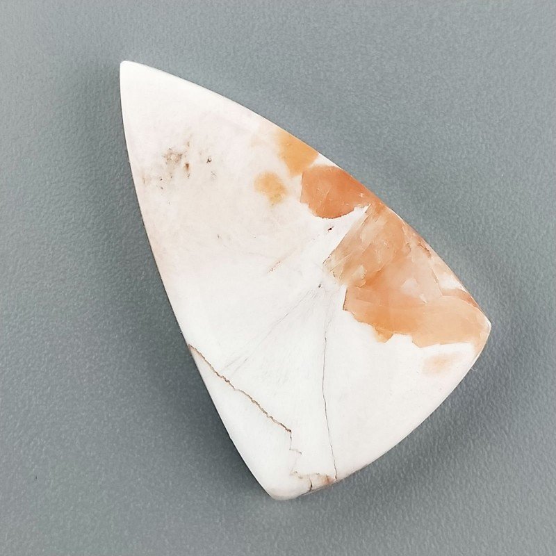 Scolecite Rosa Naturale Forma Fantasia Piatto Cabochon Liscio Fatto a Mano 29X17mm 3,90gm 1pz