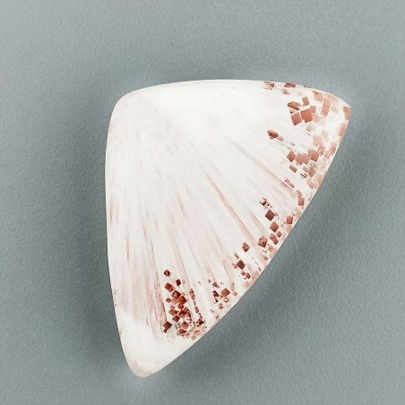 Scolecite Rosa Naturale Forma Fantasia Piatto Cabochon Liscio Fatto a Mano 31X20mm 5,82gm 1pz