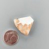 Scolecite Rosa Naturale Forma Fantasia Piatto Cabochon Liscio Fatto a Mano 21X18mm 3,03gm 1pz