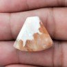 Scolecite Rosa Naturale Forma Fantasia Piatto Cabochon Liscio Fatto a Mano 21X18mm 3,03gm 1pz