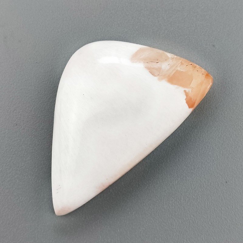 Scolecite Rosa Naturale Forma Fantasia Piatto Cabochon Liscio Fatto a Mano 34X21mm 5,17gm 1pz