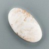 Scolecite Rosa Naturale Forma Ovale Piatto Cabochon Liscio Fatto a Mano 29X17X5mm 3,70gm 1pz