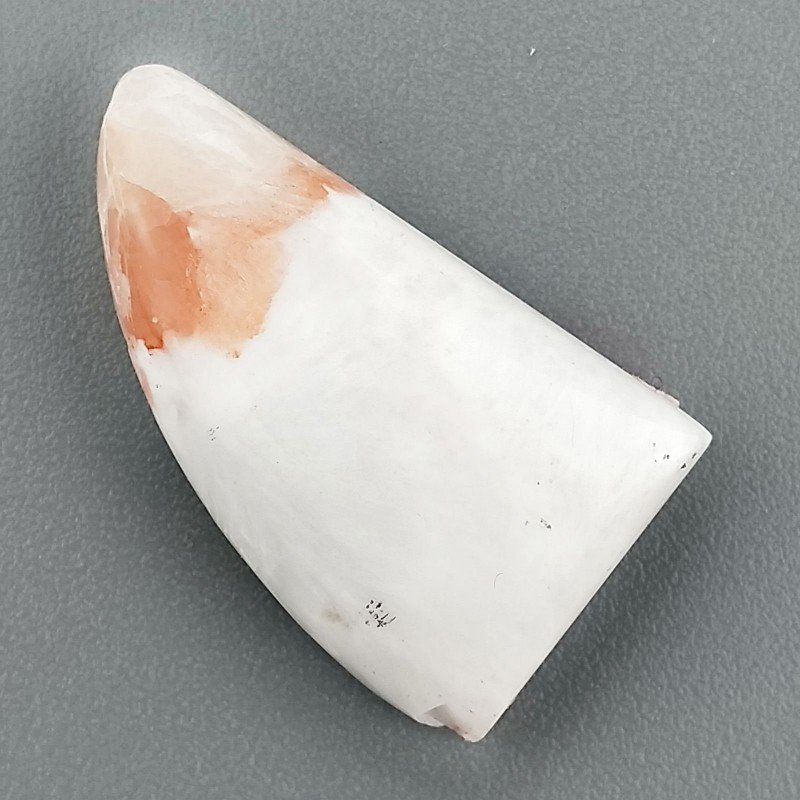 Scolecite Rosa Naturale Forma Fantasia Piatto Cabochon Liscio Fatto a Mano 23X13mm 1,91gm 1pz