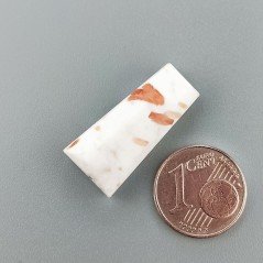 Scolecite Rosa Naturale Forma Fantasia Piatto Cabochon Liscio Fatto a Mano 24X11mm 2,32gm 1pz