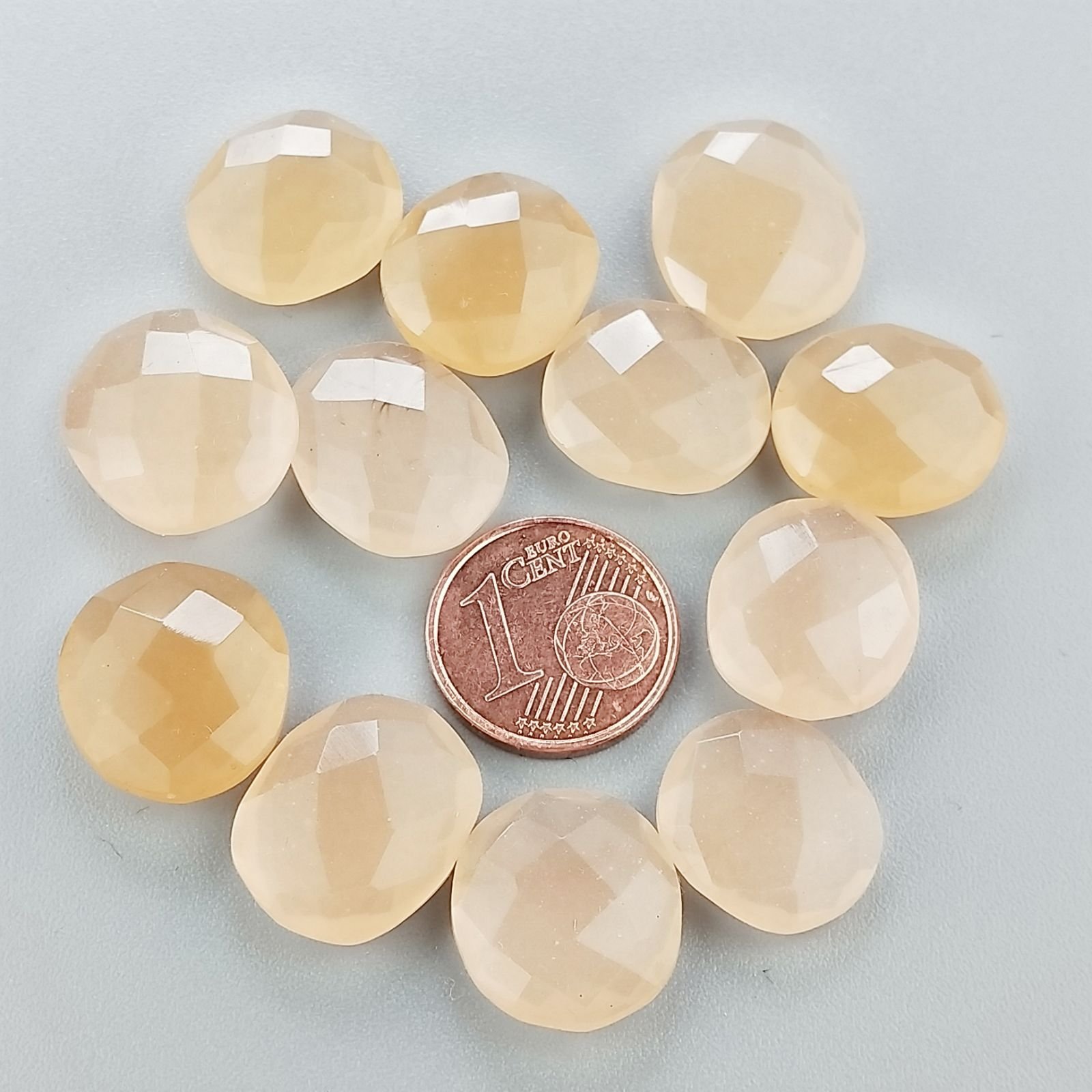Avventurina Arancio Briolette Forma Irregolare Sfaccettato Fatto a Mano 12-16mm 1pz