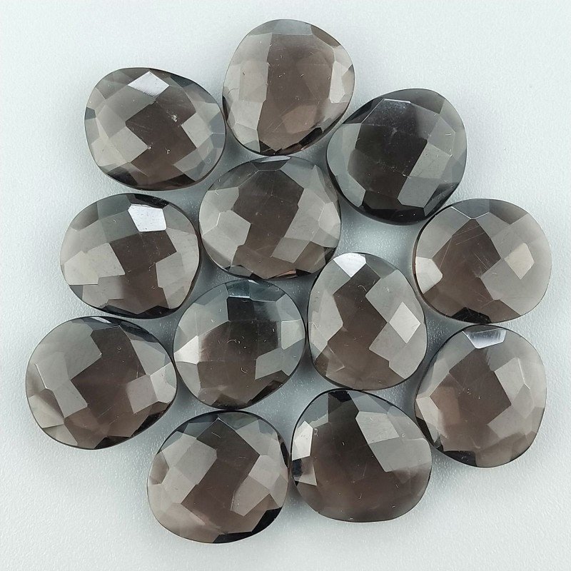 Quarzo Fume Briolette Forma Irregolare Sfaccettato Fatto a Mano 12-16mm 1pz