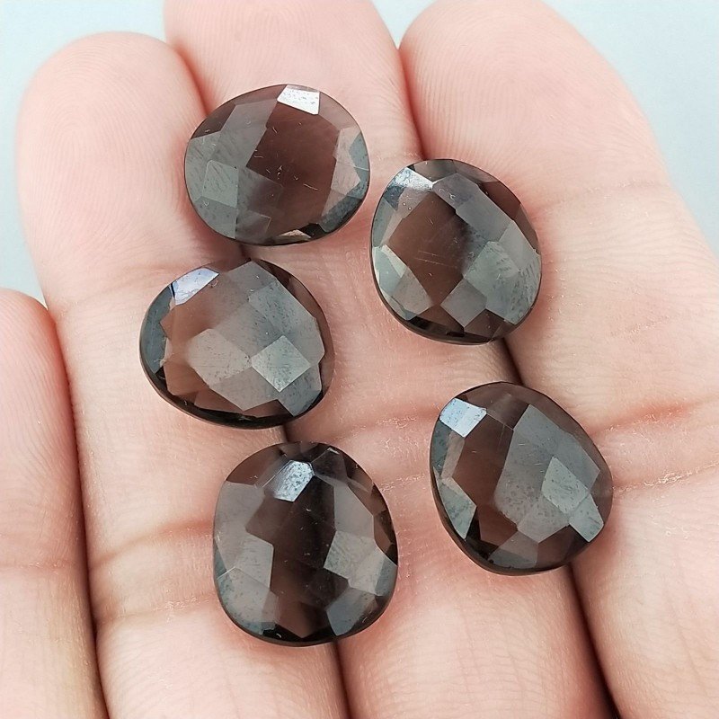 Quarzo Fume Briolette Forma Irregolare Sfaccettato Fatto a Mano 12-16mm 1pz