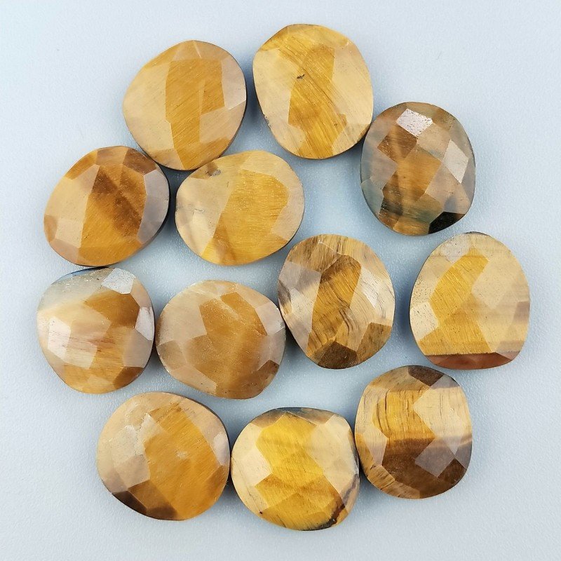 Occhio di Tigre Briolette Forma Irregolare Sfaccettato Fatto a Mano 12-16mm 1pz