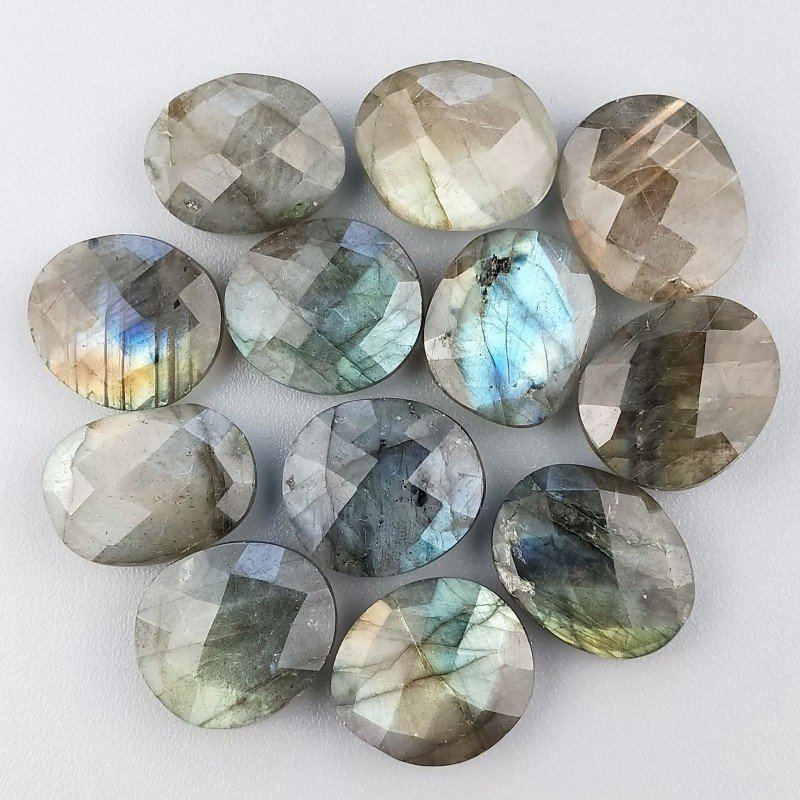 Labradorite Briolette Forma Irregolare Sfaccettato Fatto a Mano 12-16mm 1pz