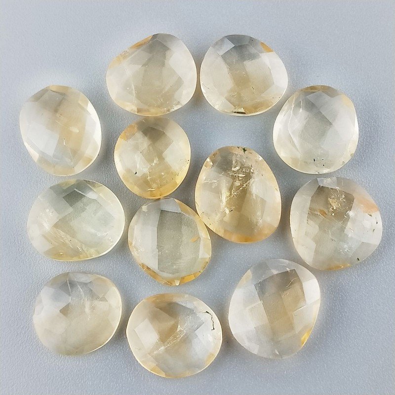 Quarzo Citrino Briolette Forma Irregolare Sfaccettato Fatto a Mano 12-16mm 1pz