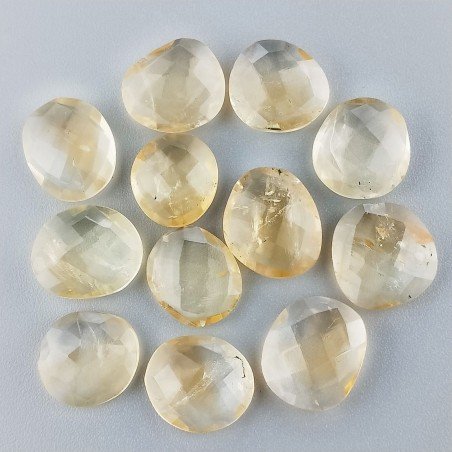 Quarzo Citrino Briolette Forma Irregolare Sfaccettato Fatto a Mano 12-16mm 1pz