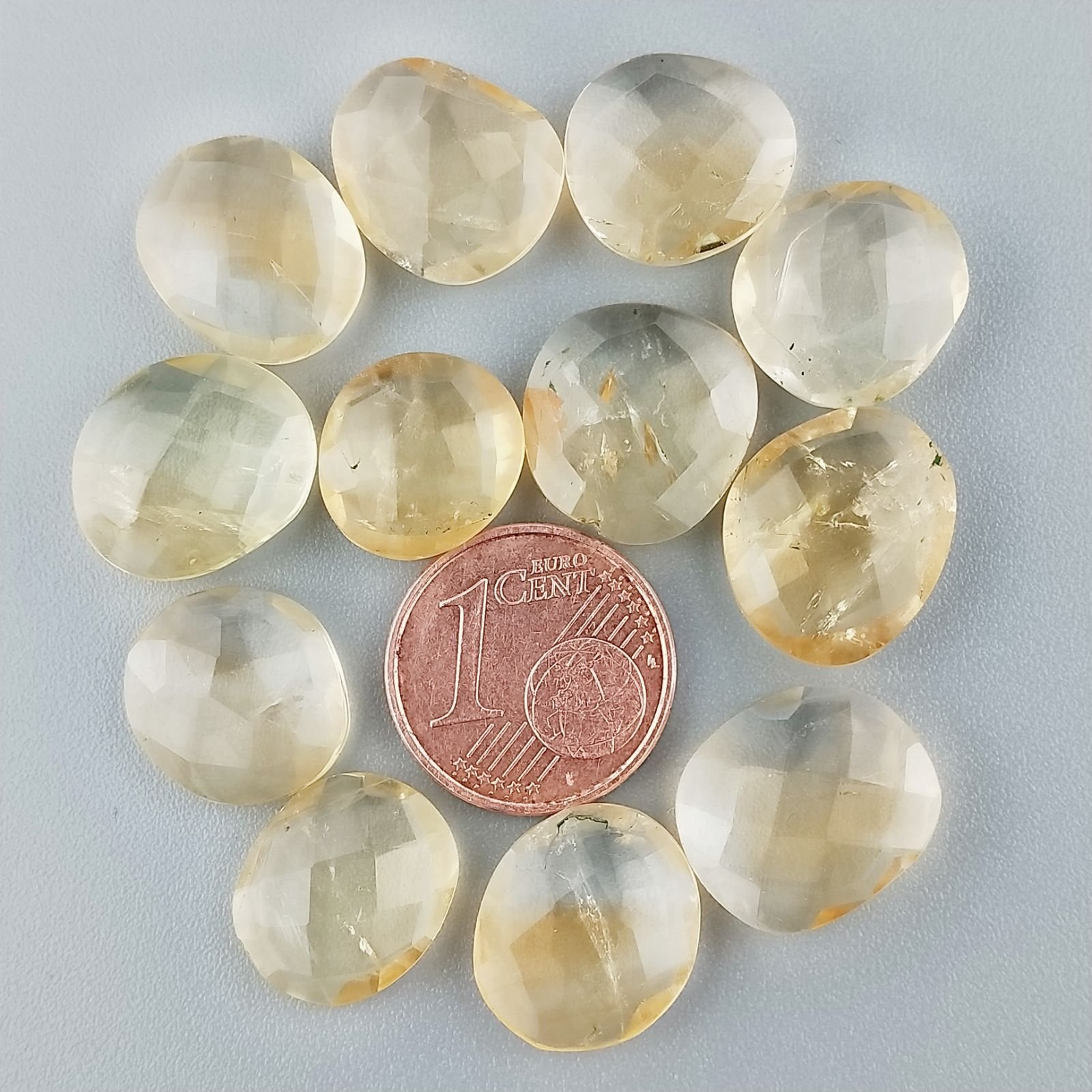 Quarzo Citrino Briolette Forma Irregolare Sfaccettato Fatto a Mano 12-16mm 1pz
