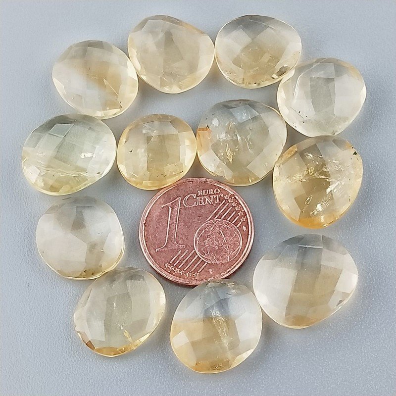 Quarzo Citrino Briolette Forma Irregolare Sfaccettato Fatto a Mano 12-16mm 1pz