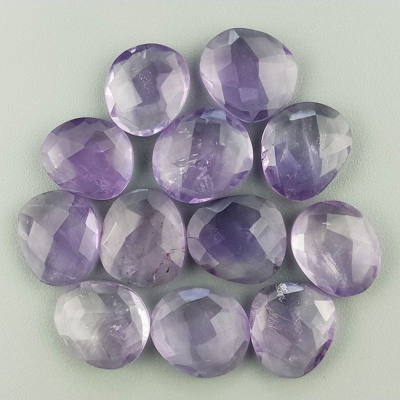 Ametista Rosa di Francia Briolette Forma Irregolare Sfaccettato Fatto a Mano 12-16mm 1pz