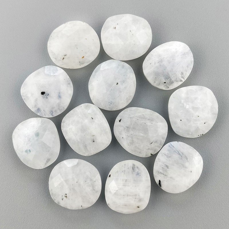 Labradrorite Bianca Briolette Forma Irregolare Sfaccettato Fatto a Mano 10-16mm 1pz