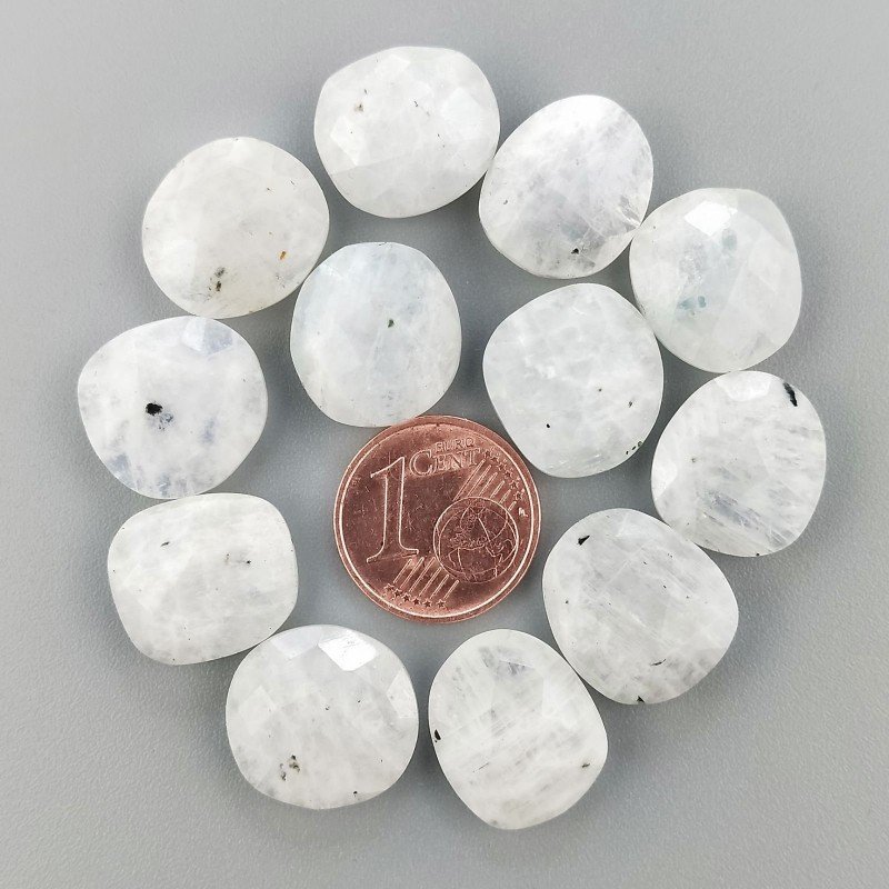 Labradrorite Bianca Briolette Forma Irregolare Sfaccettato Fatto a Mano 10-16mm 1pz