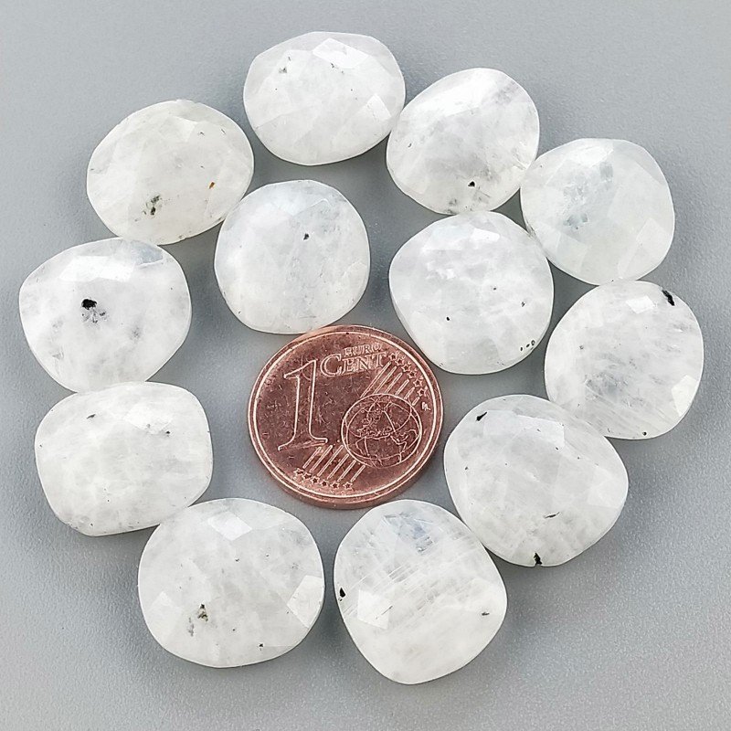 Labradrorite Bianca Briolette Forma Irregolare Sfaccettato Fatto a Mano 10-16mm 1pz