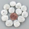 Labradrorite Bianca Briolette Forma Irregolare Sfaccettato Fatto a Mano 10-16mm 1pz