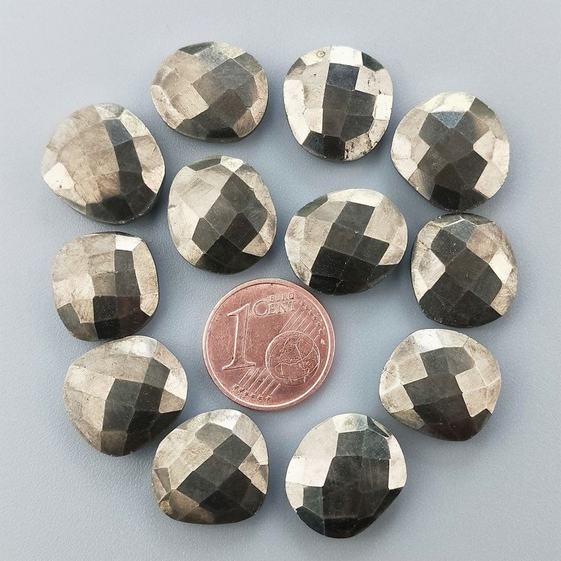 Pirite Briolette Forma Irregolare Sfaccettato Fatto a Mano 12-16mm 1pz