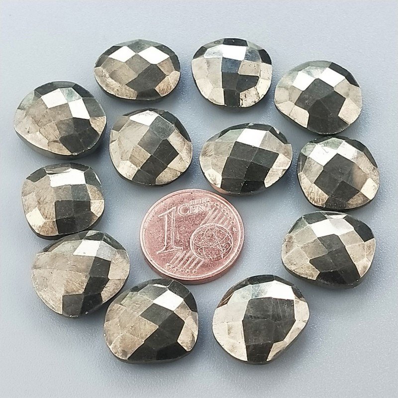 Pirite Briolette Forma Irregolare Sfaccettato Fatto a Mano 12-16mm 1pz