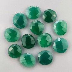 Onice Verde Briolette Forma Irregolare Sfaccettato Fatto a Mano 12-16mm 1pz