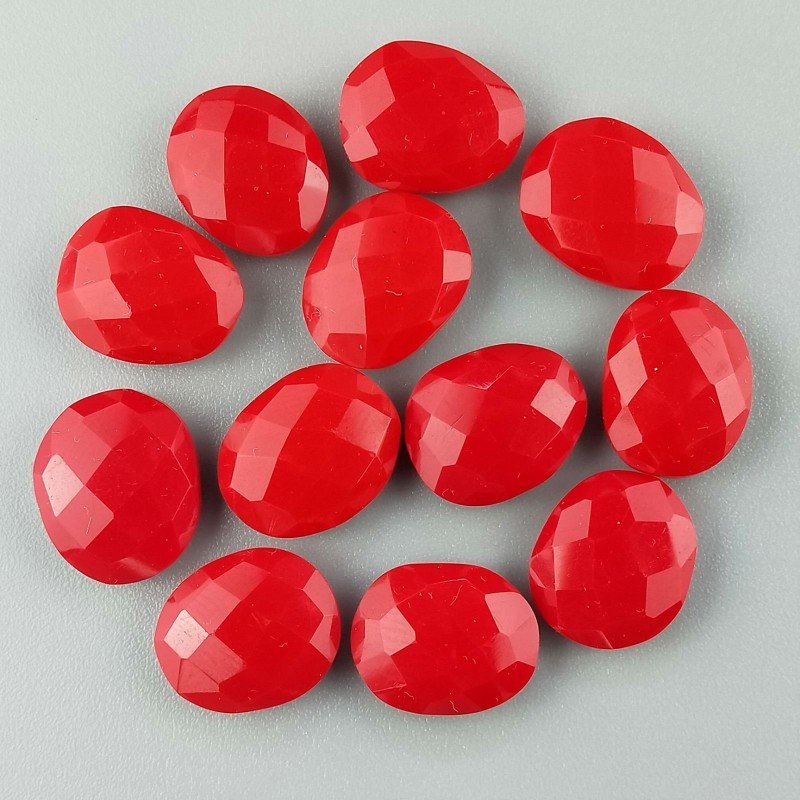 Corallo Idrotermale Briolette Forma Irregolare Sfaccettato Fatto a Mano 12-16mm 1pz
