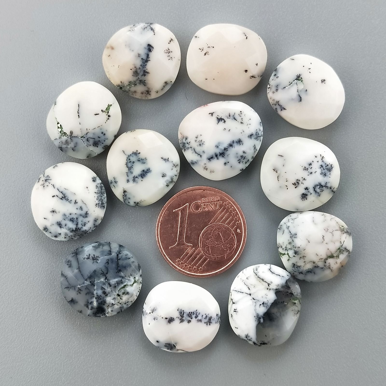 Opale Dendritica BrioletteForma Irregolare Sfaccettato Fatto a Mano 12-16mm 1pz
