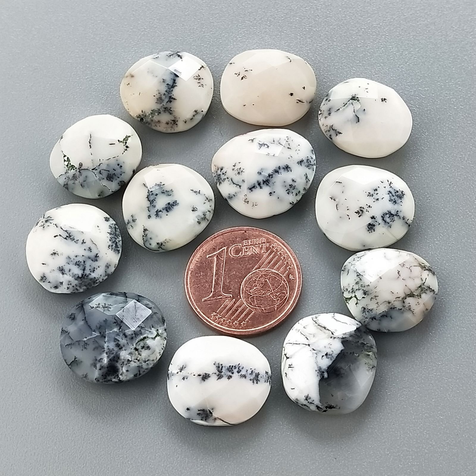 Opale Dendritica BrioletteForma Irregolare Sfaccettato Fatto a Mano 12-16mm 1pz