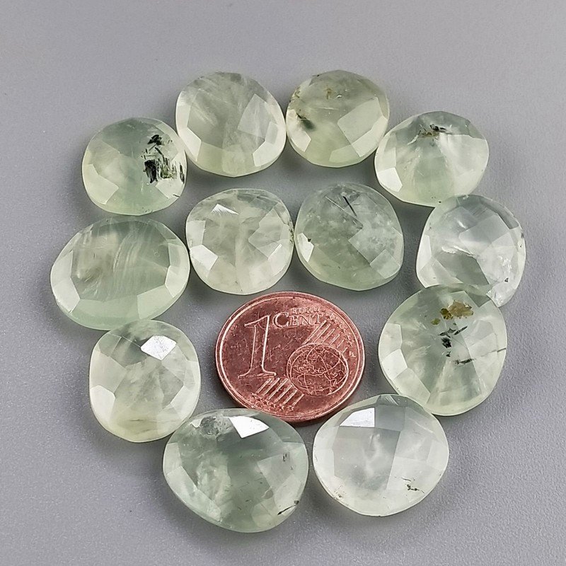 Prehnite Briolette Forma Irregolare Sfaccettato Fatto a Mano 12-16mm 1pz