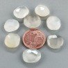Pietra di Luna Bianca Briolette Forma Irregolare Sfaccettato Fatto a Mano 12-16mm 1pz