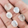Pietra di Luna Bianca Briolette Forma Irregolare Sfaccettato Fatto a Mano 12-16mm 1pz