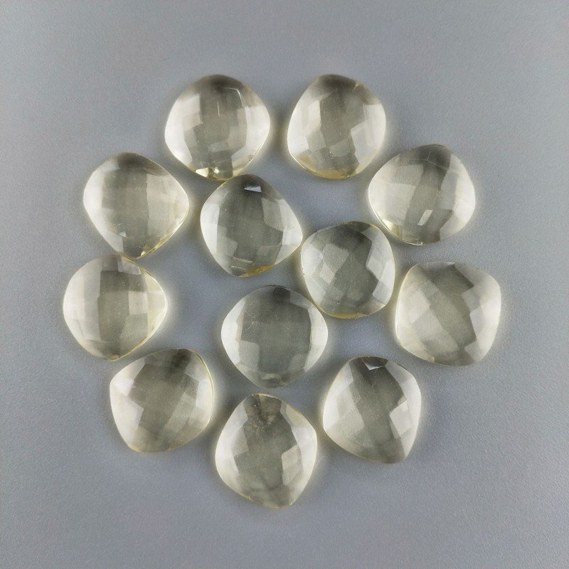 Quarzo Limone Idrotermale Briolette Forma Irregolare Sfaccettato Fatto a Mano 12-16mm 1pz