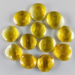 Quarzo Giallo Idrotermale Briolette Forma Irregolare Sfaccettato Fatto a Mano 12-16mm 1pz