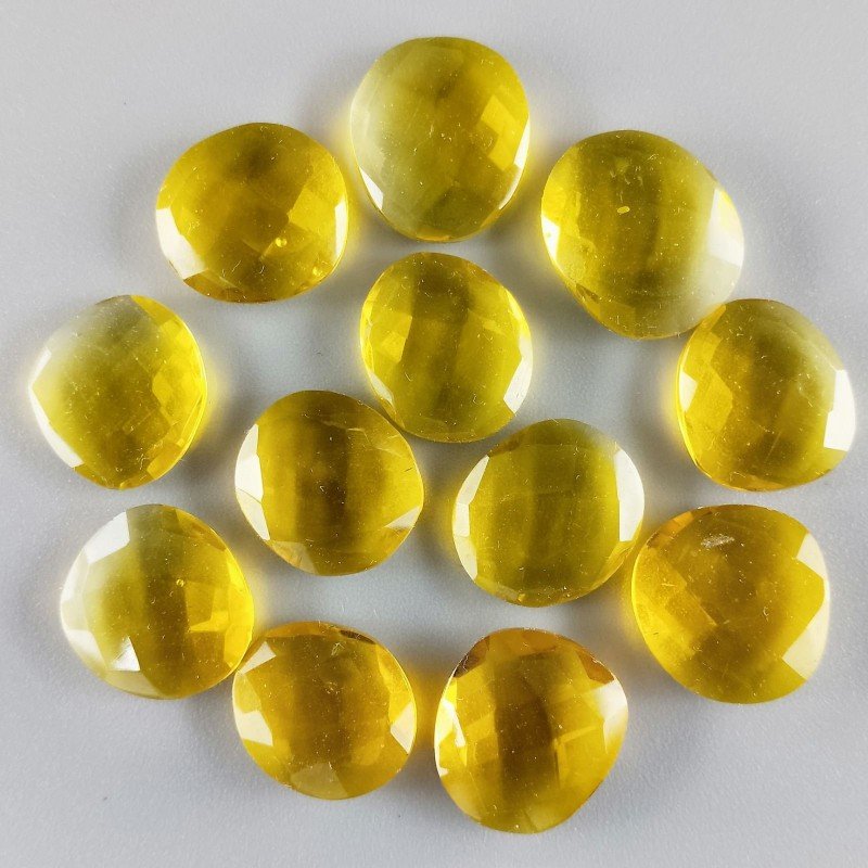 Quarzo Giallo Idrotermale Briolette Forma Irregolare Sfaccettato Fatto a Mano 12-16mm 1pz