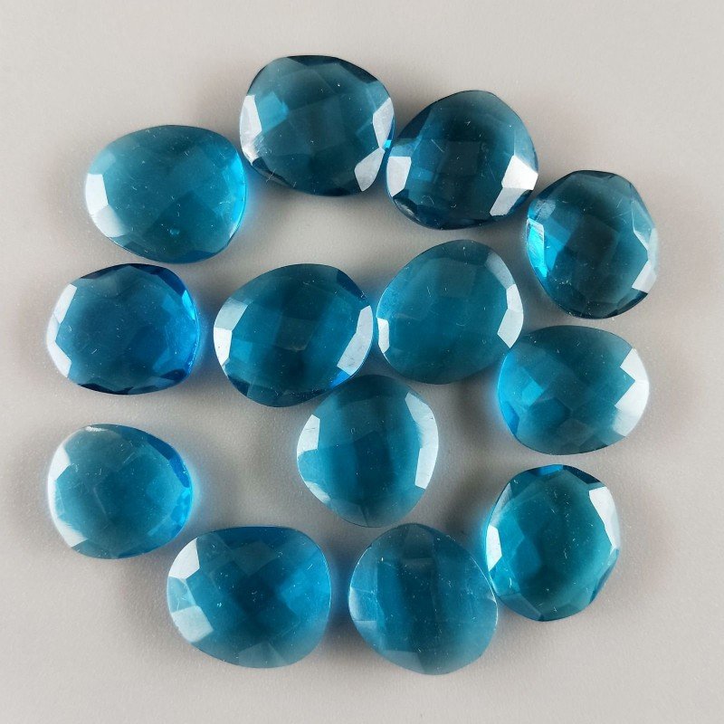 Apatite Paraiba Blu Idrotermale Briolette Forma Irregolare Sfaccettato Fatto a Mano 12-16mm 1pz